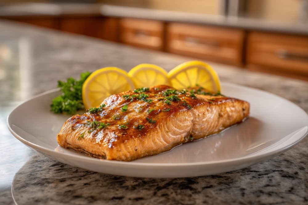Grilled Garlic Salmon with Zesty Lemon-Herb Finish