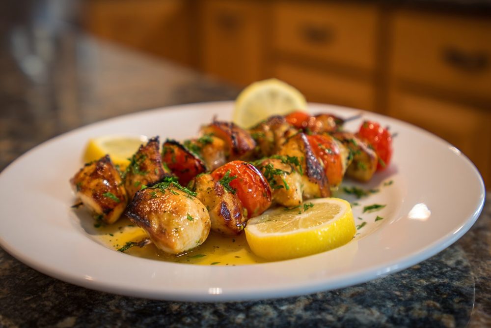 Grilled Mediterranean Chicken Skewers with Zesty Lemon: A Heart-Healthy Delight