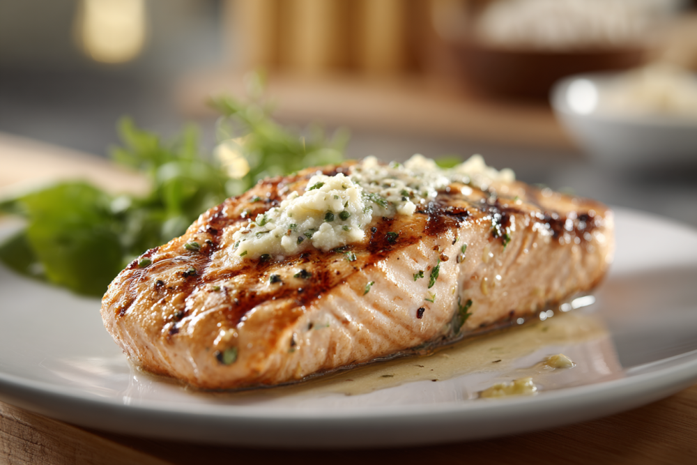 Grilled Salmon Perfection with Zesty Dill-Mustard Butter