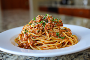 Lean Beef & Herb Spaghetti Dinner