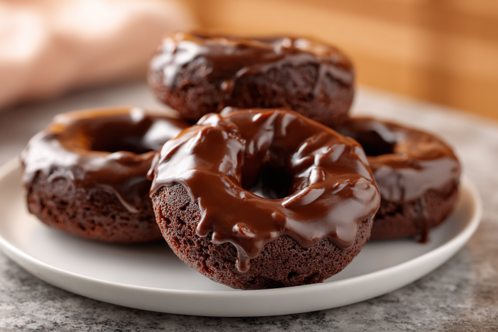 Guilt-Free Indulgence: Almond Flour Chocolate Protein Donuts with Decadent Glaze