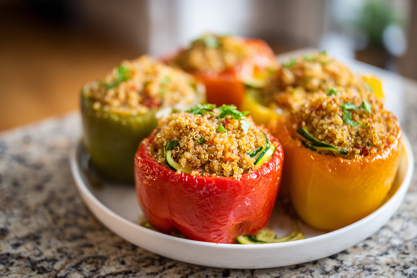 Healthy Quinoa Stuffed Peppers & Zoodle Recipes for Vibrant Dinners