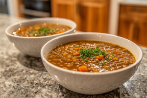 Hearty Lentil Potato Soup