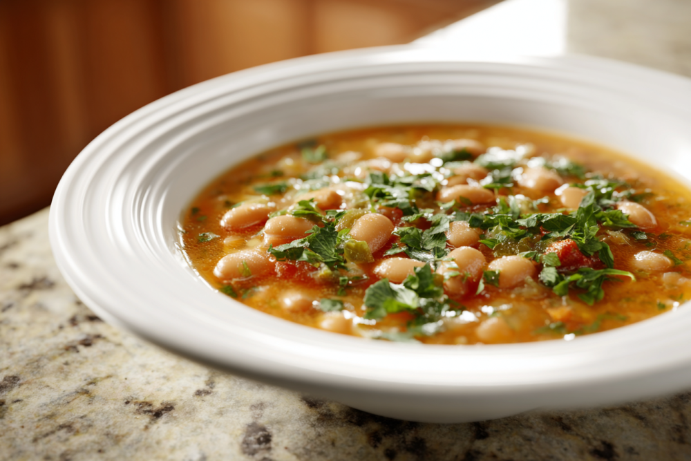 Hearty Mediterranean White Bean & Herb Soup Recipe