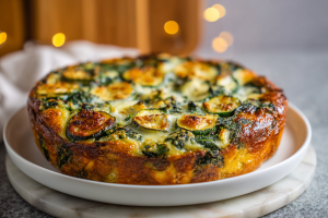 Hearty Spinach, Zucchini & Chickpea Casserole