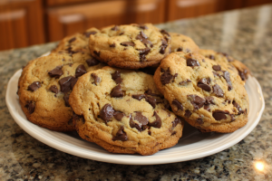 Giant Chewy Keto Chocolate Chip Cookies