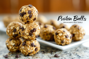 No-Bake Chocolate Peanut Butter Protein Balls