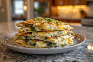 Spinach and Feta Quesadillas