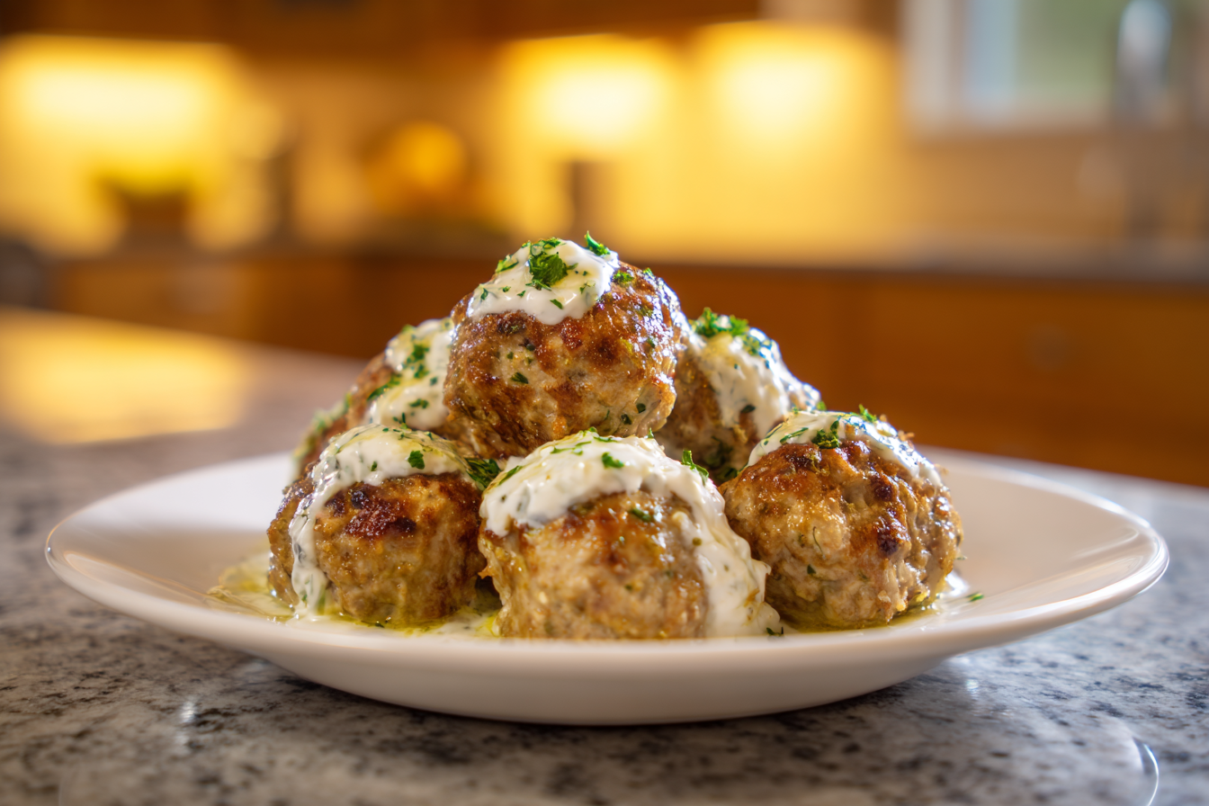 Lean & Luscious: Greek Turkey Meatballs with Homemade Tzatziki