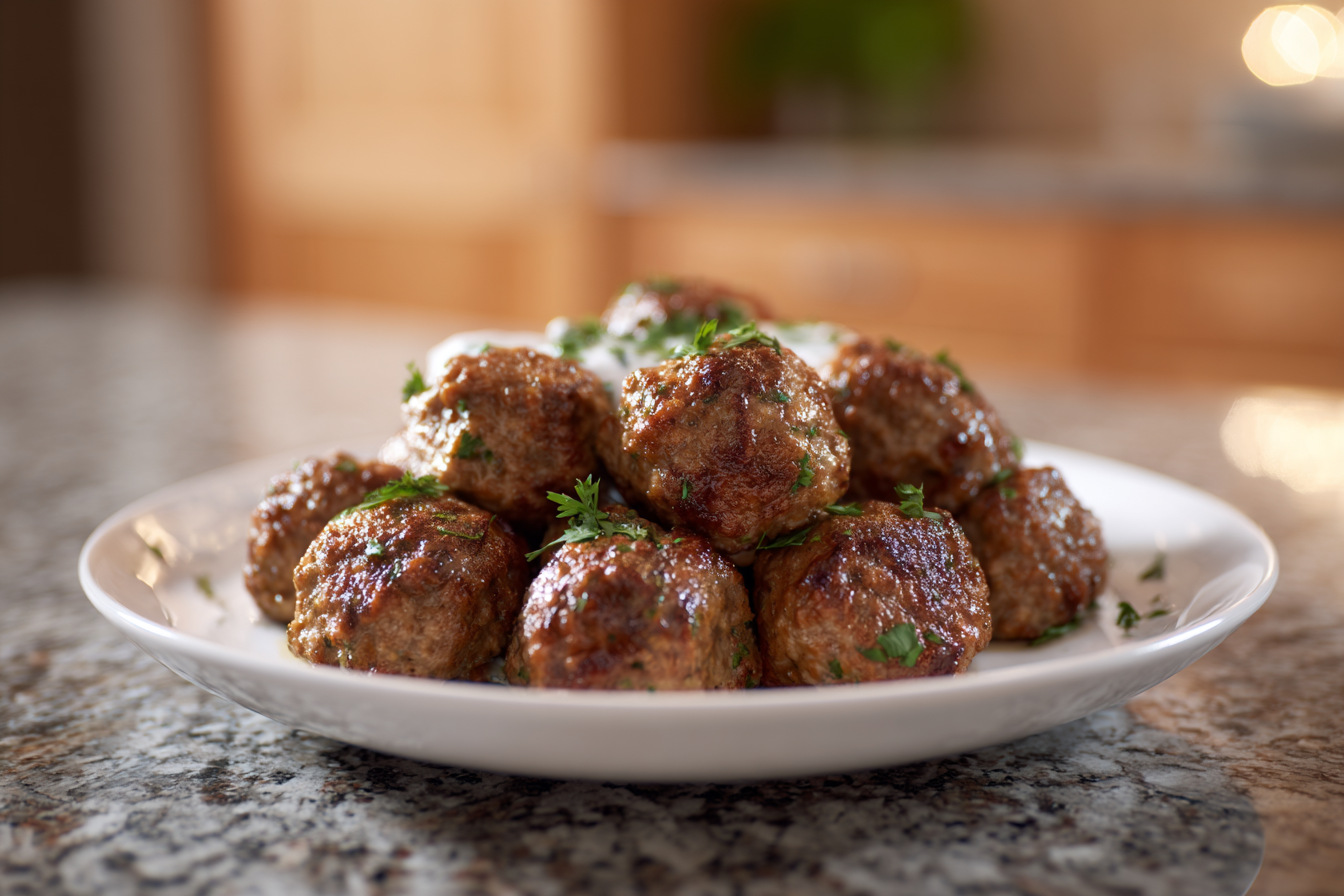 Lean & Luscious: Greek Turkey Meatballs with Homemade Tzatziki