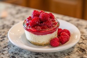 Luscious Raspberry No-Bake Cheesecake Jars