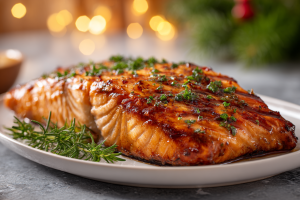 Honey-Garlic Grilled Salmon with Fresh Herbs
