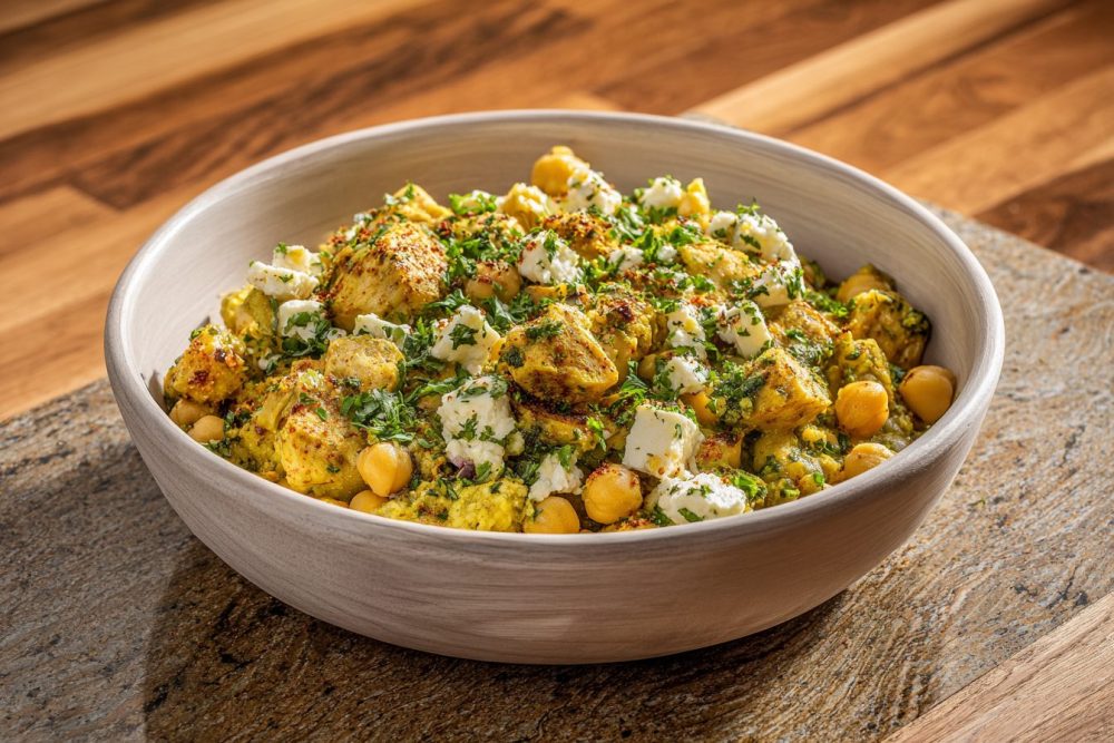 Mediterranean Chicken & Chickpea Bowls with Zesty Lemon-Herb Dressing