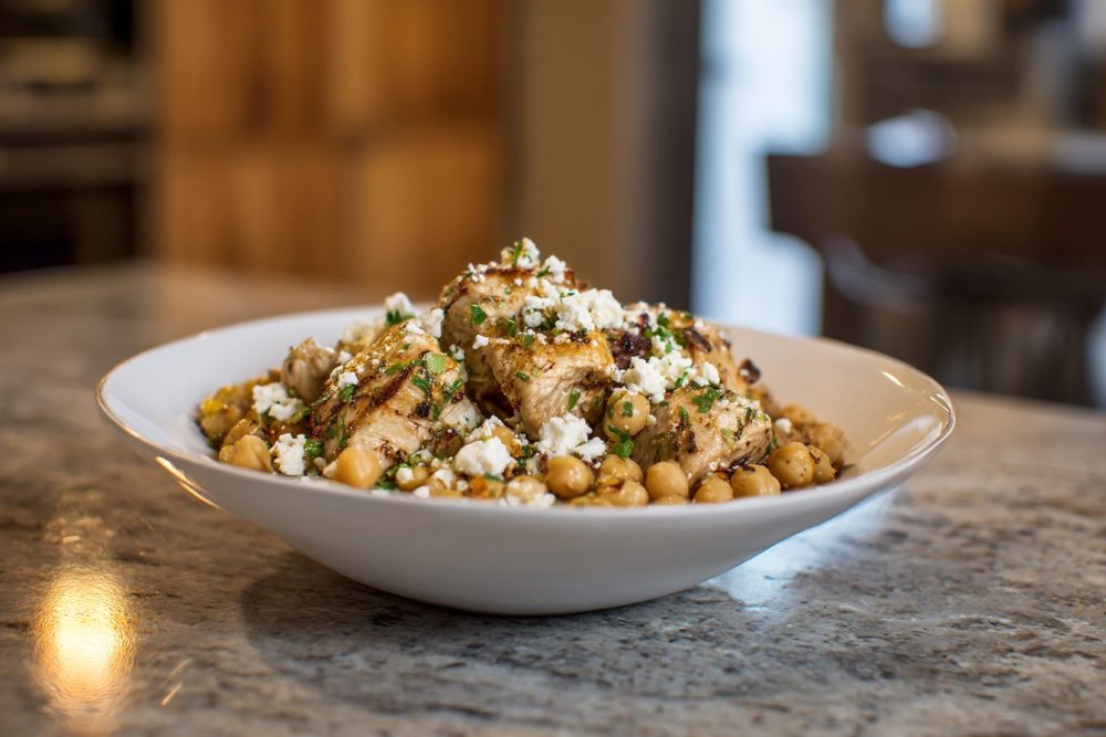 Mediterranean Chicken & Chickpea Bowls with Zesty Lemon-Herb Dressing