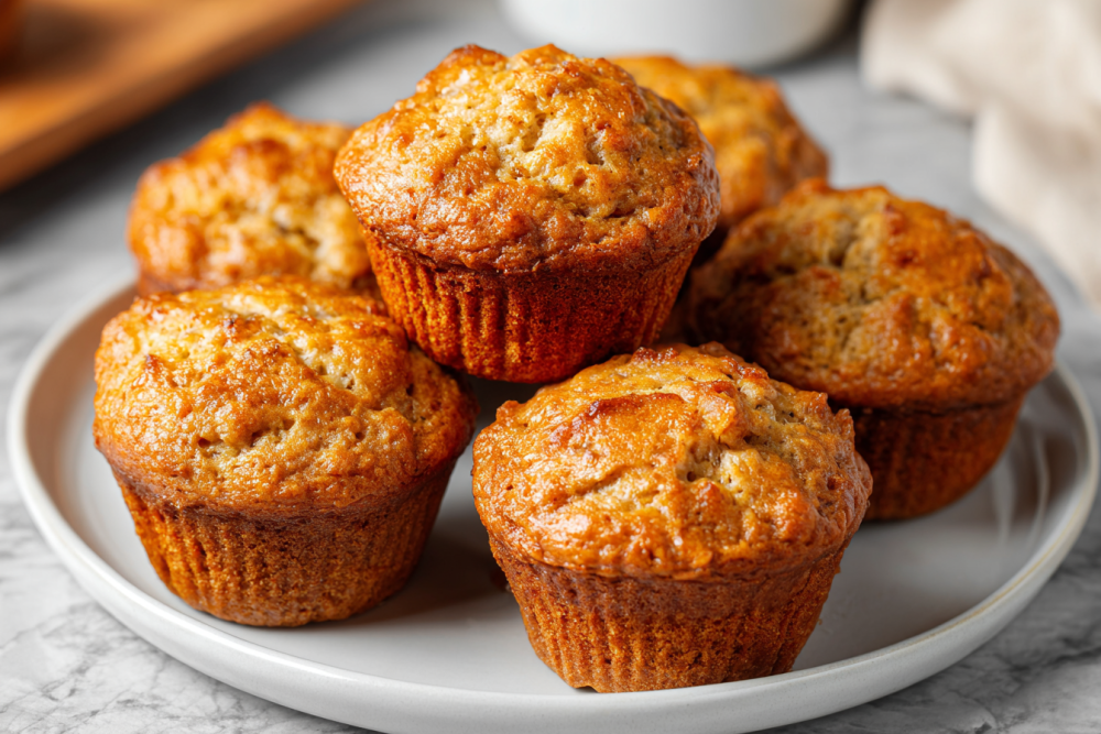 Morning Boost: Fluffy Greek Yogurt Banana Muffins for a Healthy Start