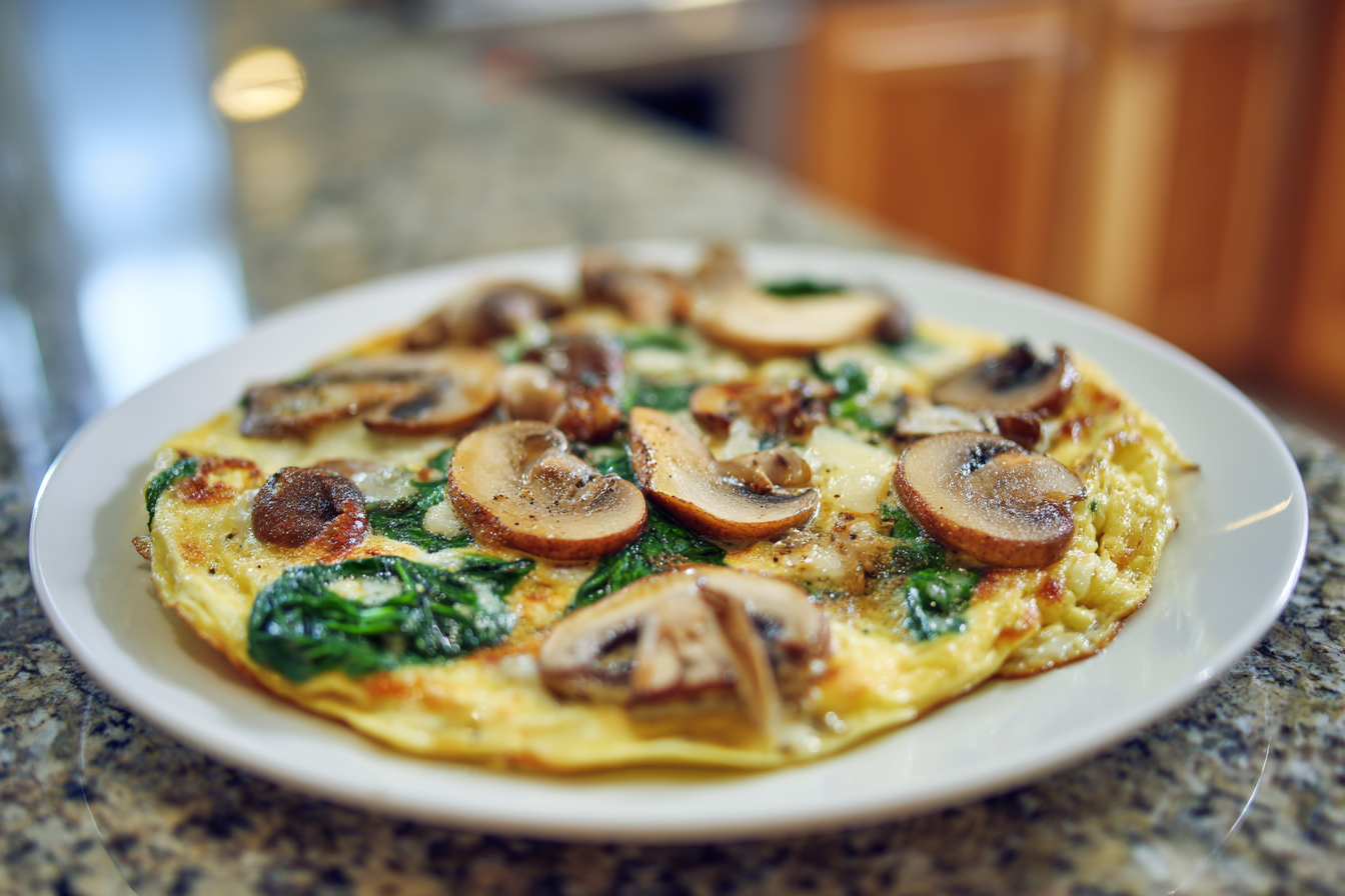 Mushroom & Spinach Omelet: Your High-Protein Morning Power-Up