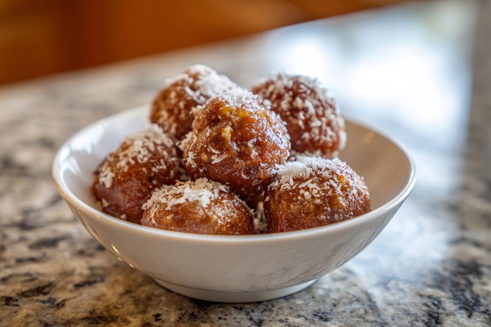 Naturally Sweet: Irresistible Coconut Date Rolls with Almonds