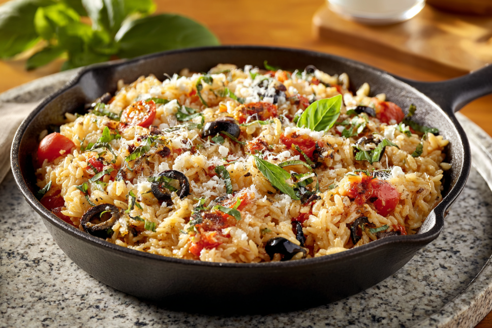 One-Pan Greek Orzo with Feta & Olives (Your New Weeknight Hero)
