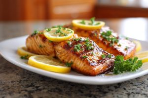 Perfectly Flaky Grilled Salmon with Zesty Lemon-Herb Butter