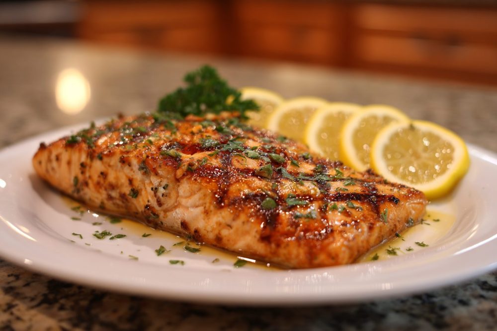Perfectly Flaky Grilled Salmon with Zesty Lemon-Herb Butter