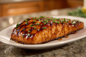 Perfectly Glazed Grilled Salmon with Char