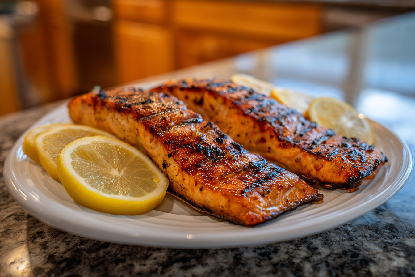 Perfectly Seared Salmon: Your Go-To Lemon-Kissed Grilled Fillet