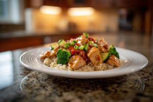 Power Plate Perfection: Healthy Chicken and Rice Bowl