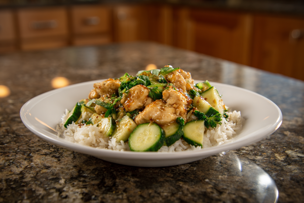 Power Plate Perfection: Your Go-To Healthy Chicken and Rice Bowl