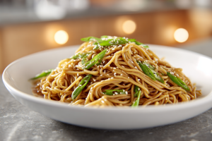 Quick & Creamy Vegan Ramen Noodles with Sesame-Scallion Crunch