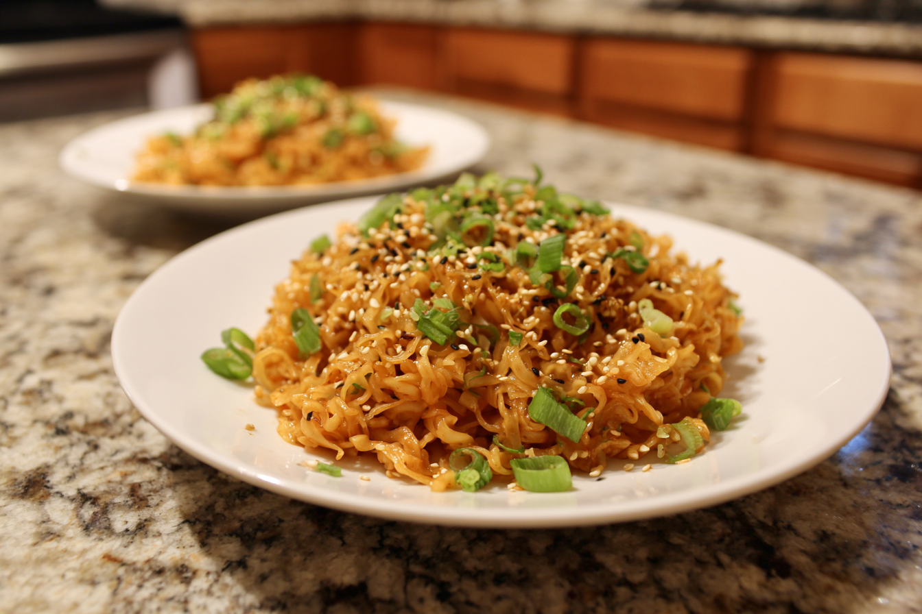 Quick & Creamy Vegan Ramen Noodles with Sesame-Scallion Crunch