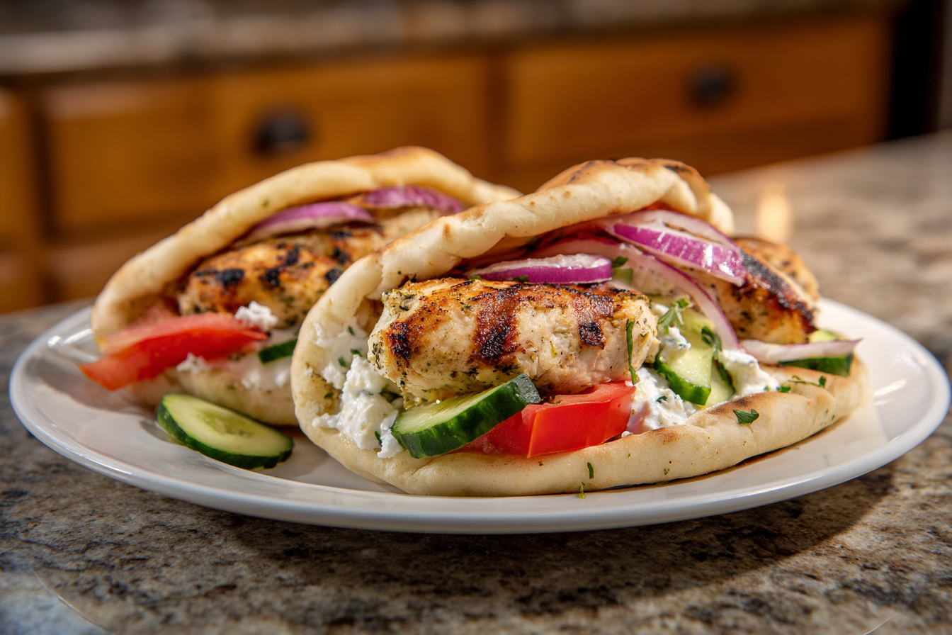 Quick & Easy Mediterranean Pita Sandwiches with Fresh Veggies