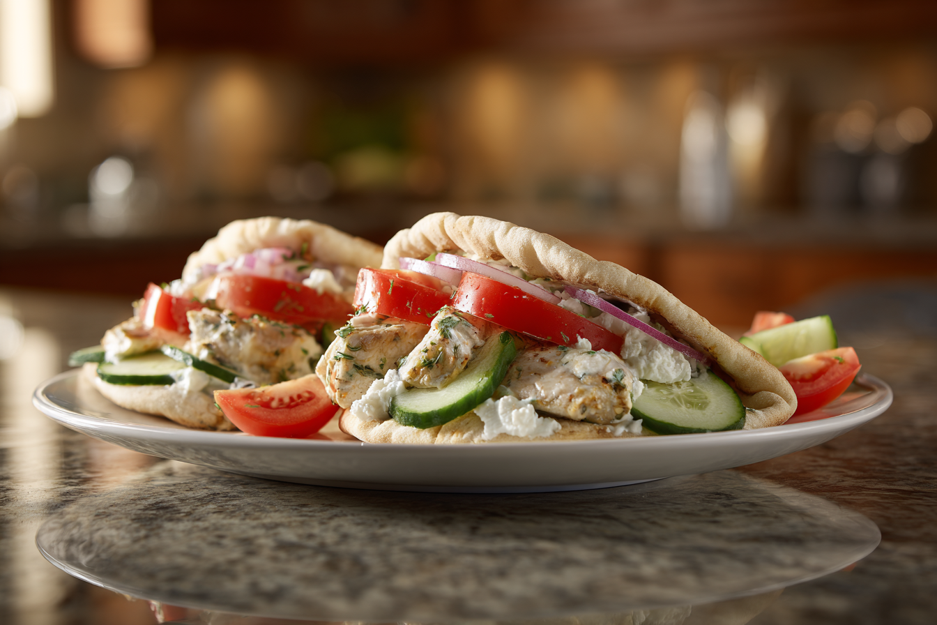 Quick & Easy Mediterranean Pita Sandwiches with Fresh Veggies