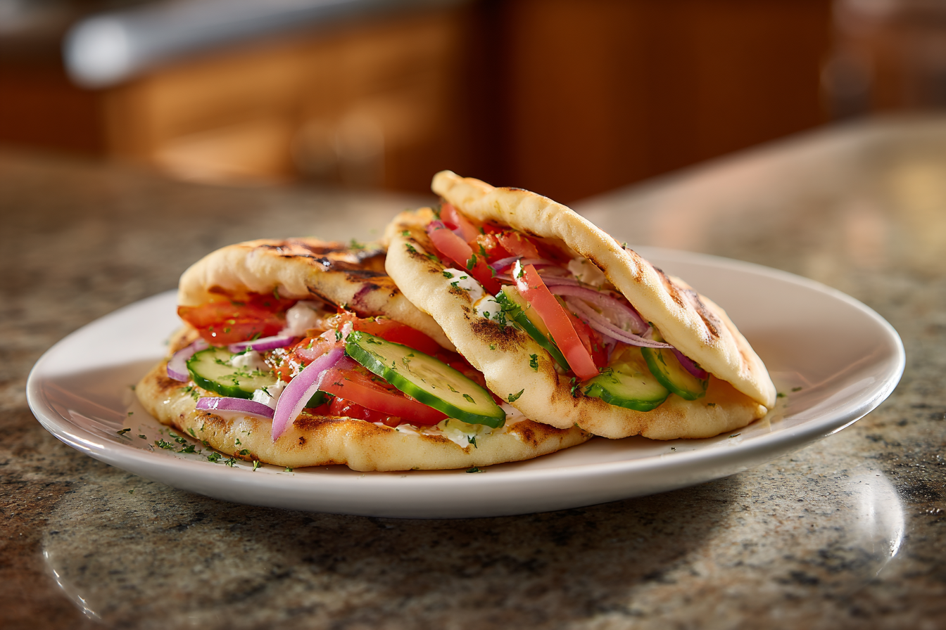 Quick & Easy Mediterranean Pita Sandwiches with Fresh Veggies