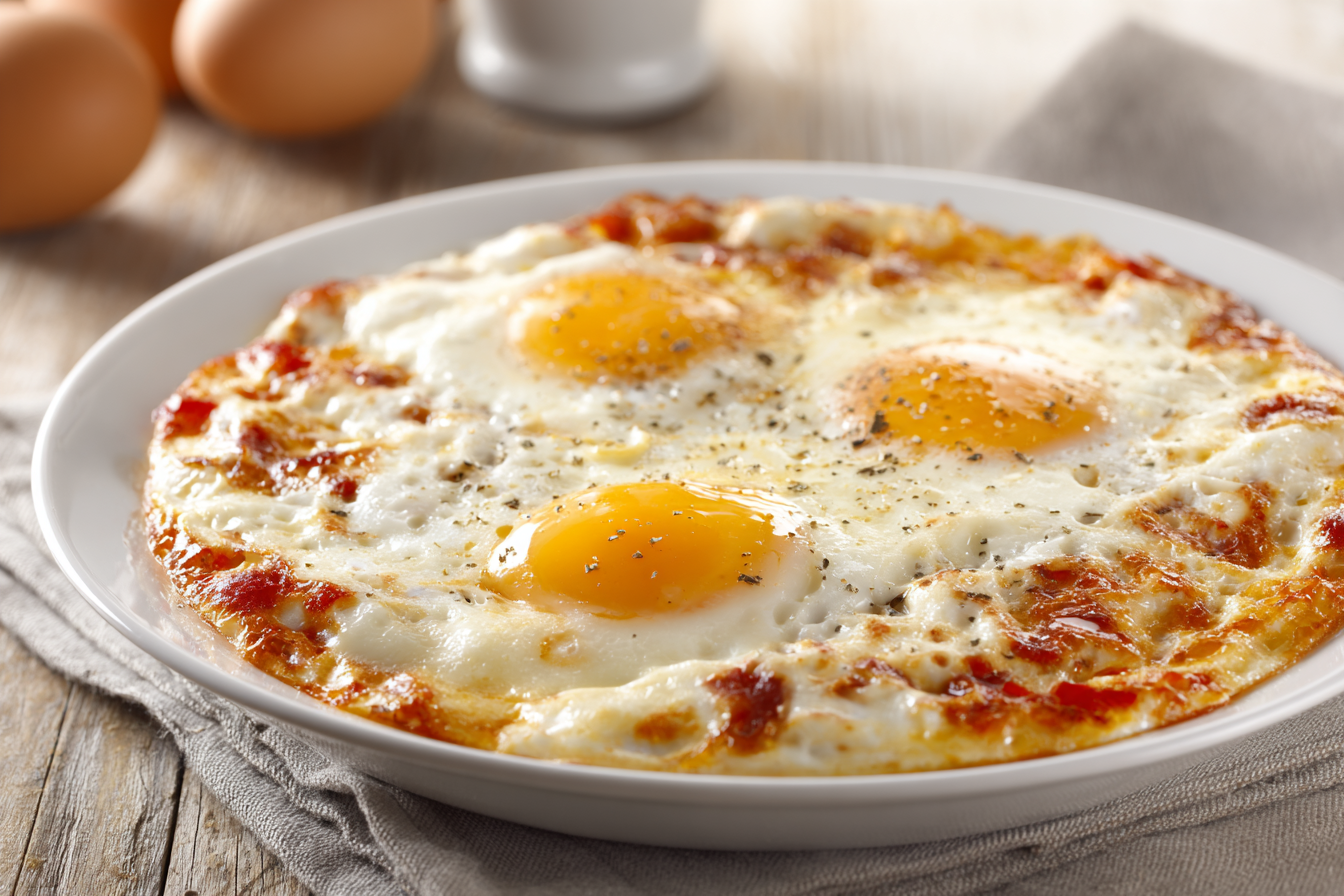 Quick & Easy Shakshuka Skillet: Eggs, Tomato, & Cheese Recipe