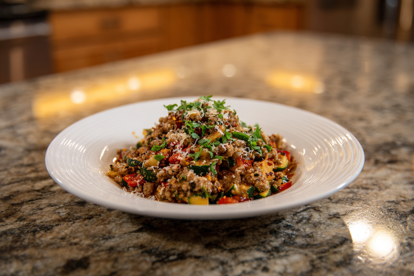 Quick & Easy Zucchini and Ground Turkey Skillet: High-Protein Dinner in 25 Minutes