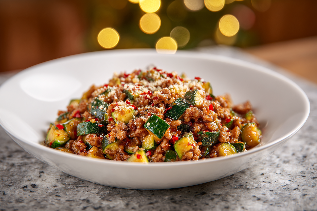 Quick & Easy Zucchini and Ground Turkey Skillet: High-Protein Dinner in 25 Minutes