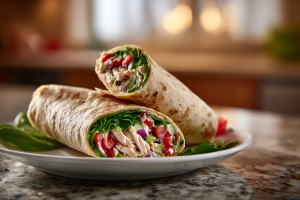 Zesty Lemon Herb Chicken Wrap