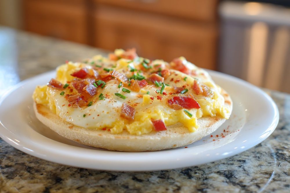 Rise and Shine with an English Muffin Breakfast Pizza