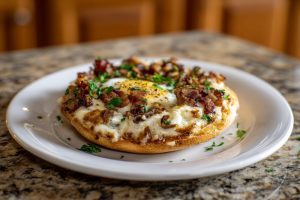 Hearty English Muffin Breakfast Pizza
