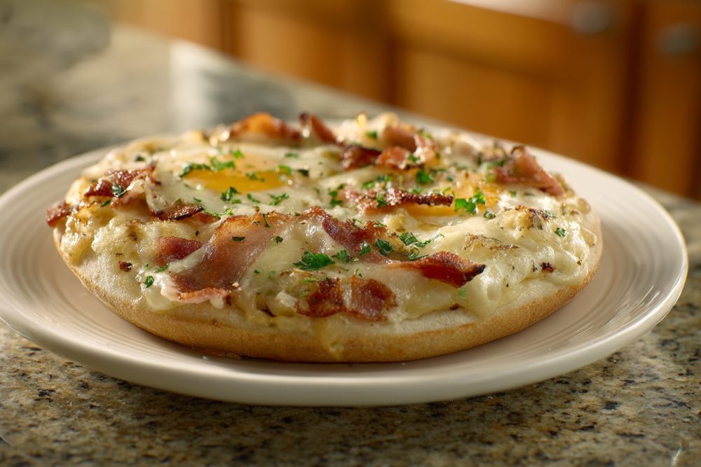 Rise and Shine with English Muffin Breakfast Pizza!