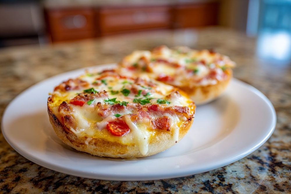 Rise and Shine with English Muffin Breakfast Pizza!