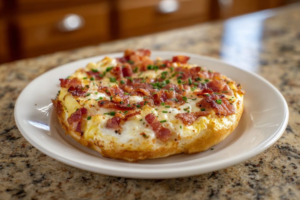 Rise and Shine with English Muffin Breakfast Pizza!