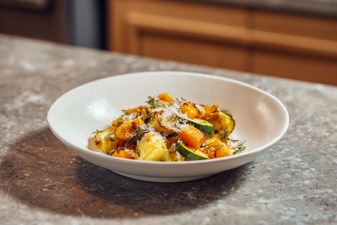 Savoring Simplicity: A Rustic Skillet of Zucchini, Potatoes, and Carrots