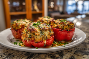 Savory Herbed Vegetarian Stuffed Bell Peppers