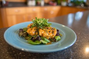 Seared Fish Fillets with Vibrant Green Salad