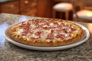 High-Protein Cottage Cheese Pizza with Ham & Mozzarella