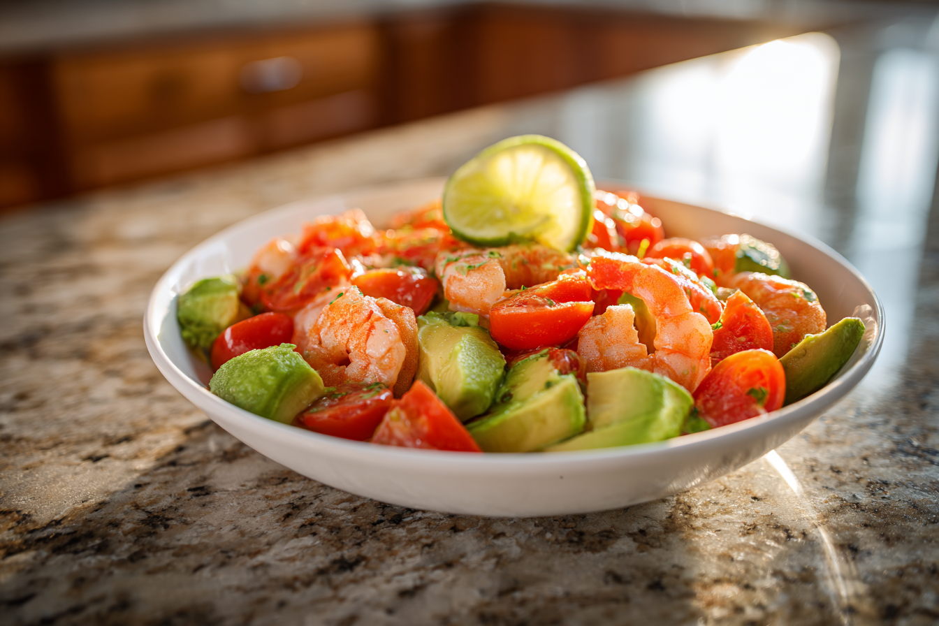 Shrimp, Avocado & Tomato Salad: Easy, Healthy & Refreshing Recipe
