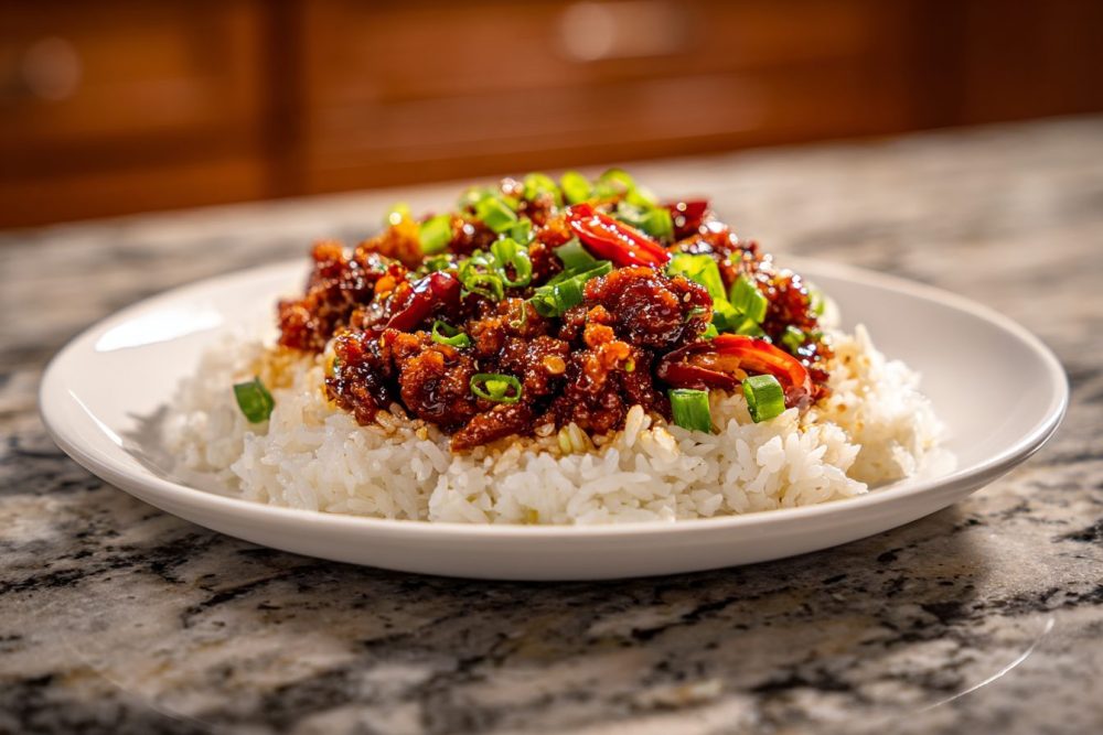 Sizzling Crispy Chilli Beef Rice: Your 15-Minute Weeknight Wonder