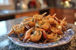 Garlic-Herb Grilled Shrimp Skewers
