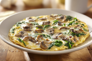Skillet Scramble with Mushrooms & Spinach